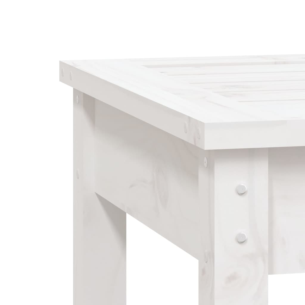 vidaXL Bancă de grădină, alb, 109x44x45 cm, lemn masiv de pin vidaXL Bancă de grădină, alb, 109x44x45 cm, lemn masiv de pin