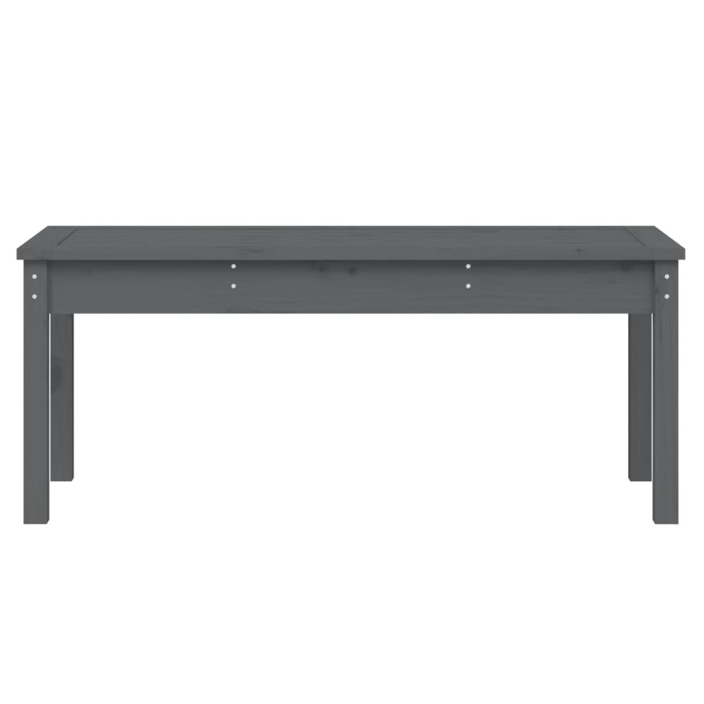 vidaXL Bancă de grădină, gri, 109x44x45 cm, lemn masiv de pin