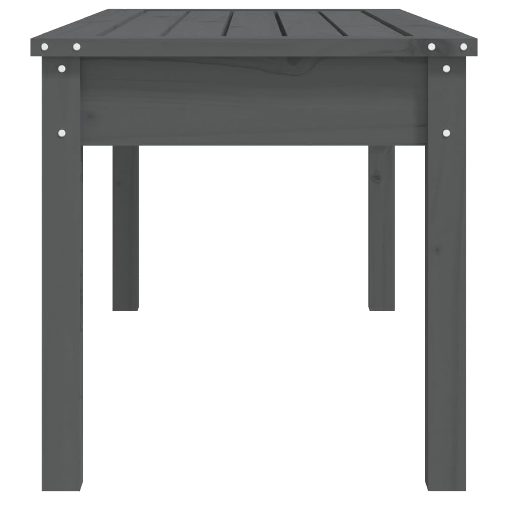 vidaXL Bancă de grădină, gri, 109x44x45 cm, lemn masiv de pin