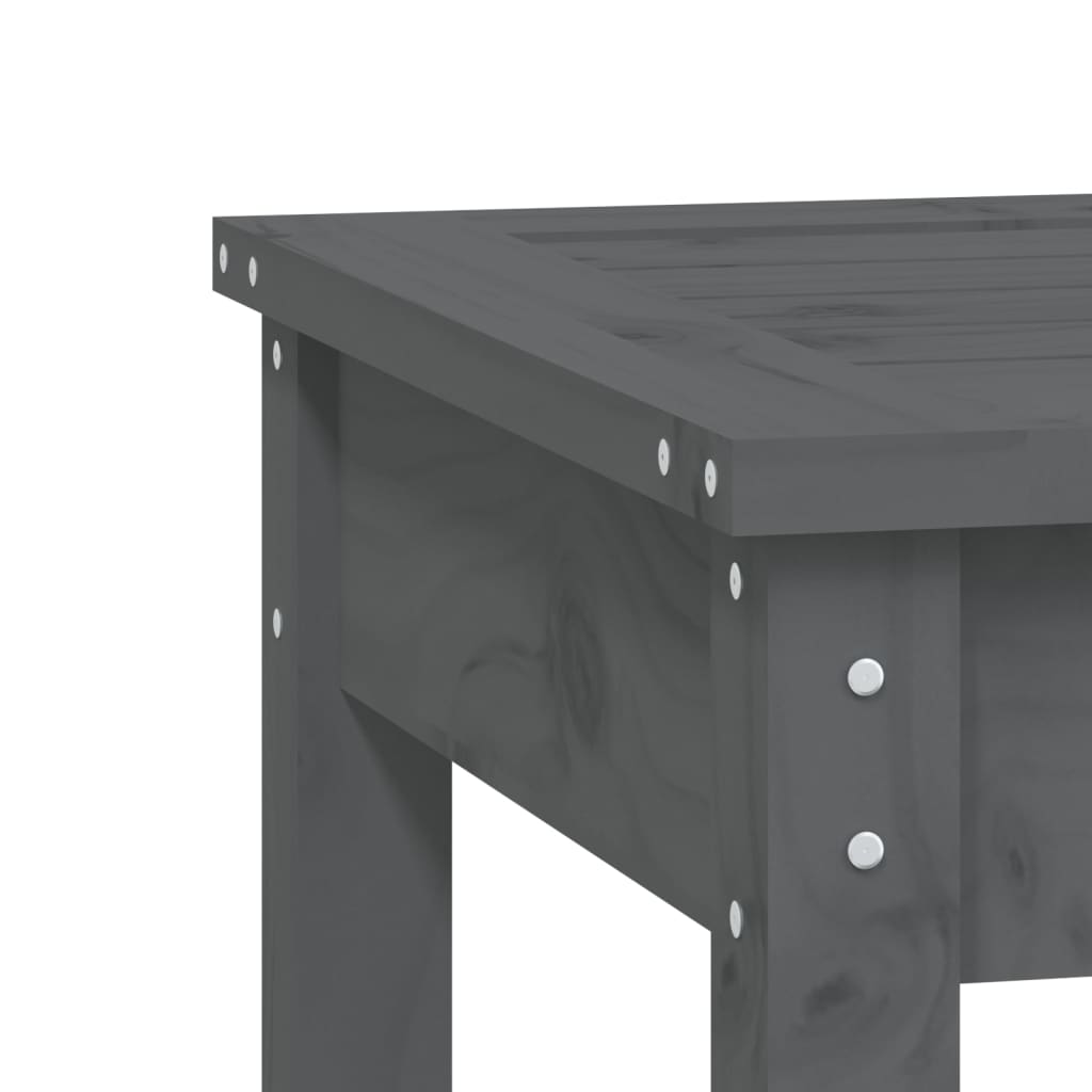 vidaXL Bancă de grădină, gri, 109x44x45 cm, lemn masiv de pin