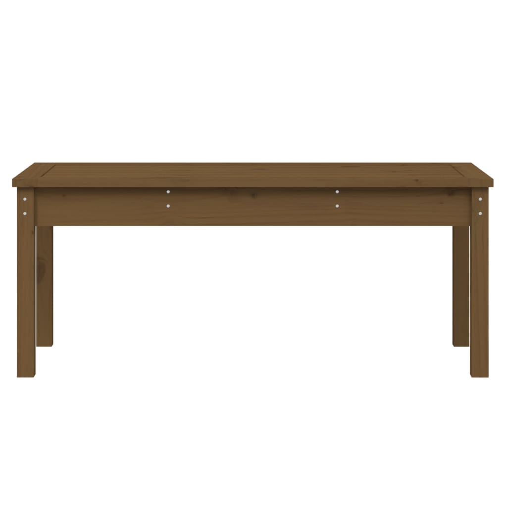 vidaXL Bancă de grădină, maro miere, 109x44x45 cm, lemn masiv de pin