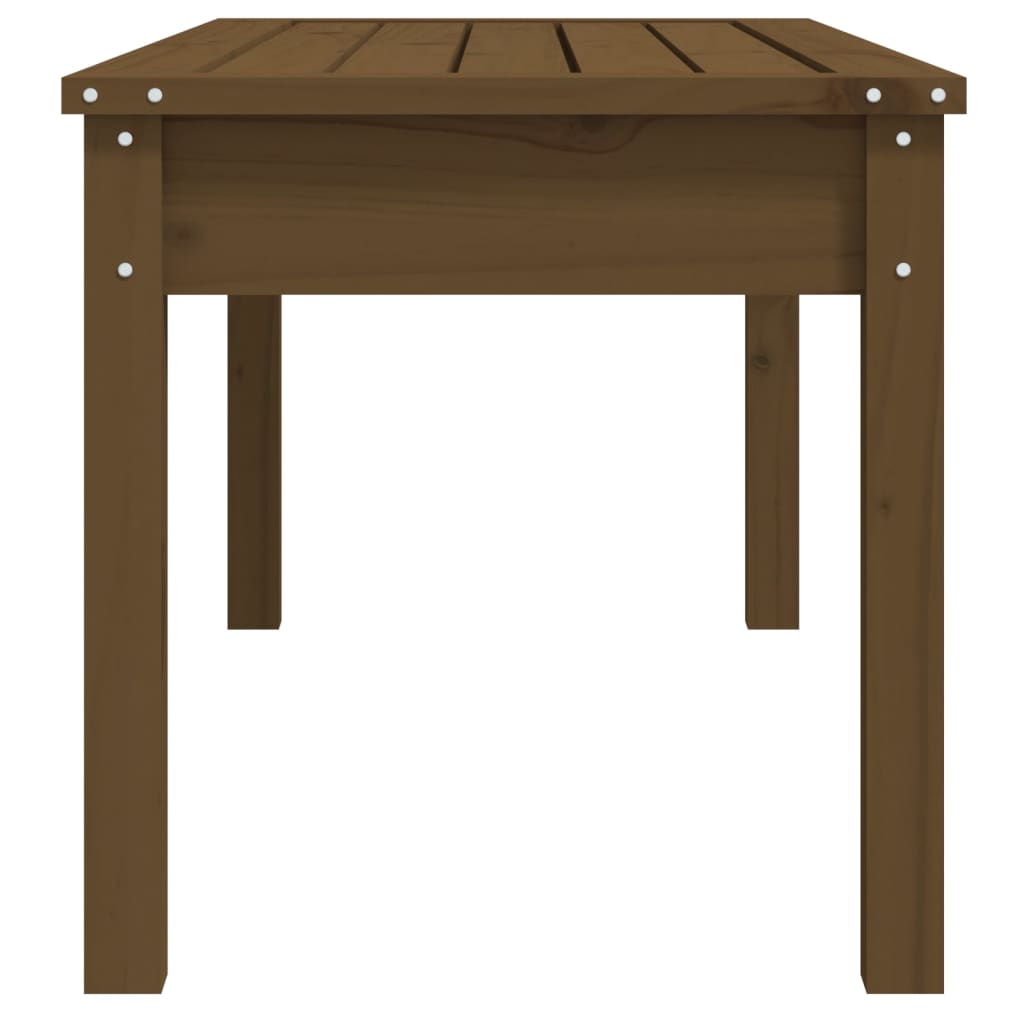vidaXL Bancă de grădină, maro miere, 109x44x45 cm, lemn masiv de pin