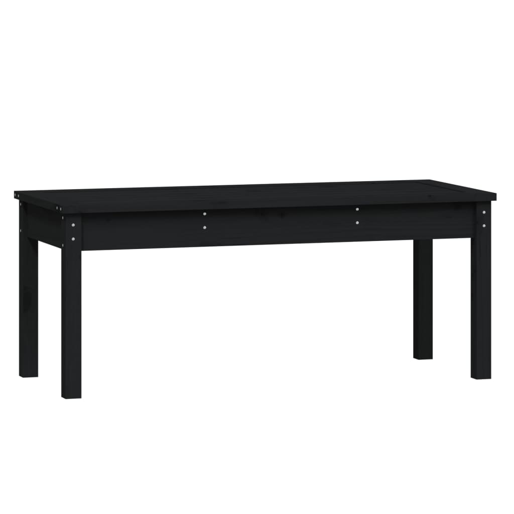 vidaXL Bancă de grădină, negru, 109x44x45 cm, lemn masiv de pin vidaXL Bancă de grădină, negru, 109x44x45 cm, lemn masiv de pin