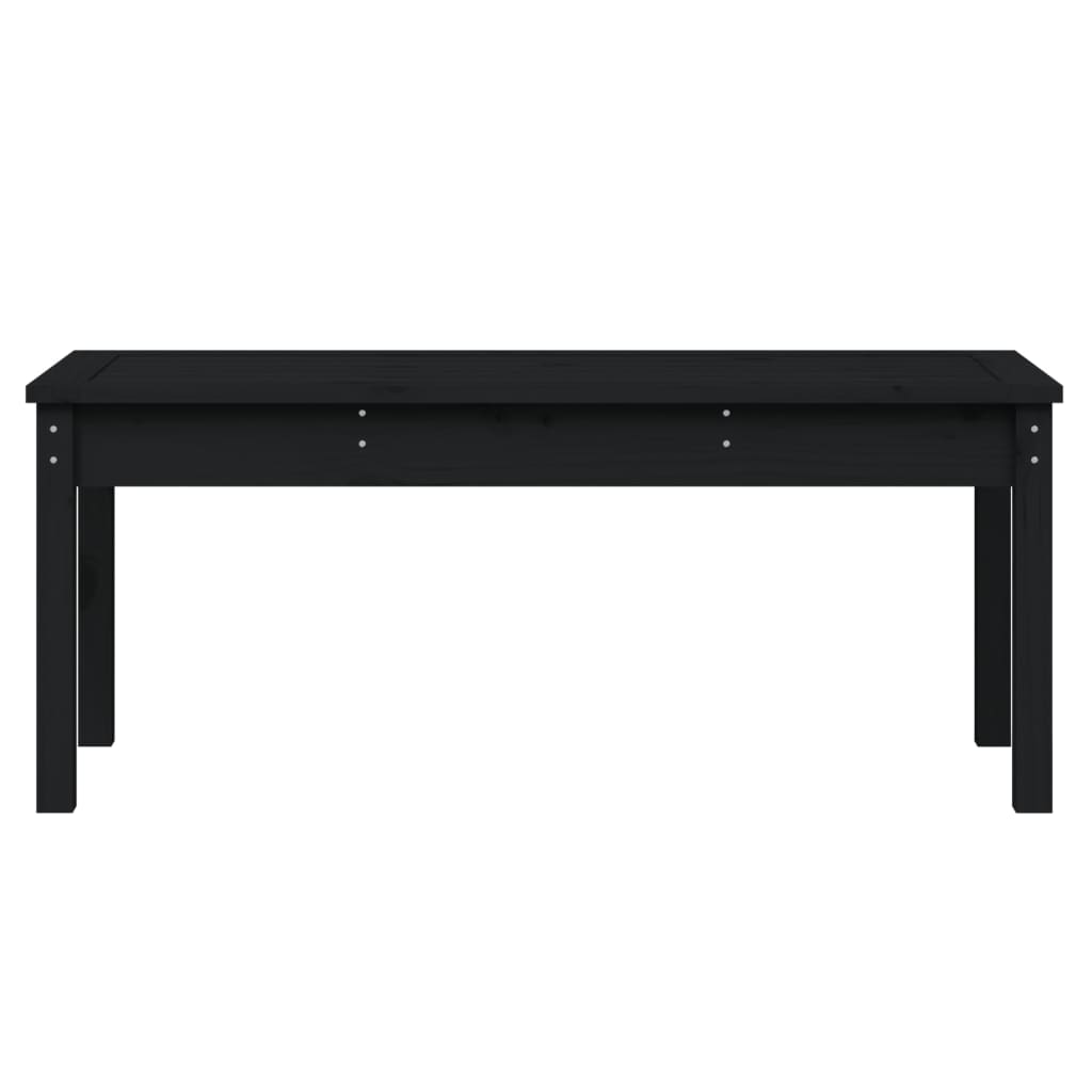 vidaXL Bancă de grădină, negru, 109x44x45 cm, lemn masiv de pin vidaXL Bancă de grădină, negru, 109x44x45 cm, lemn masiv de pin