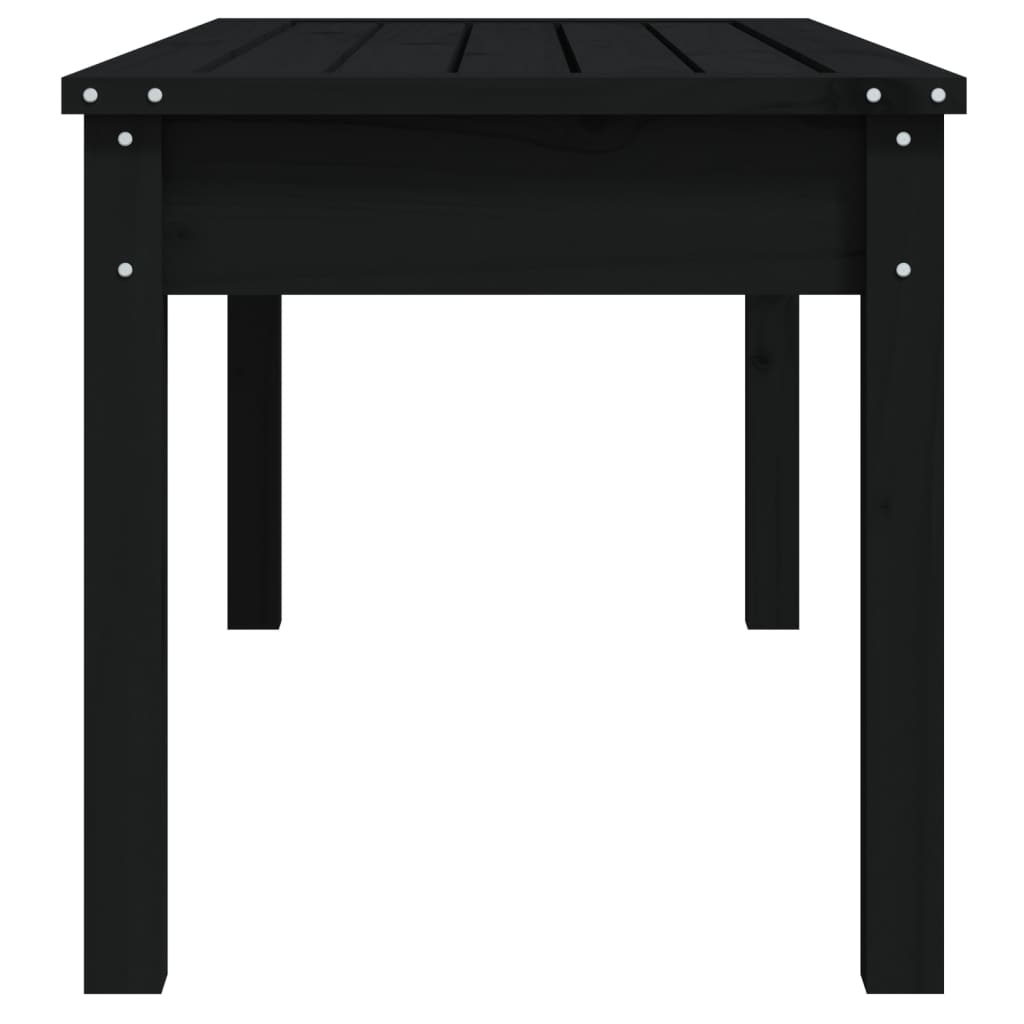 vidaXL Bancă de grădină, negru, 109x44x45 cm, lemn masiv de pin vidaXL Bancă de grădină, negru, 109x44x45 cm, lemn masiv de pin