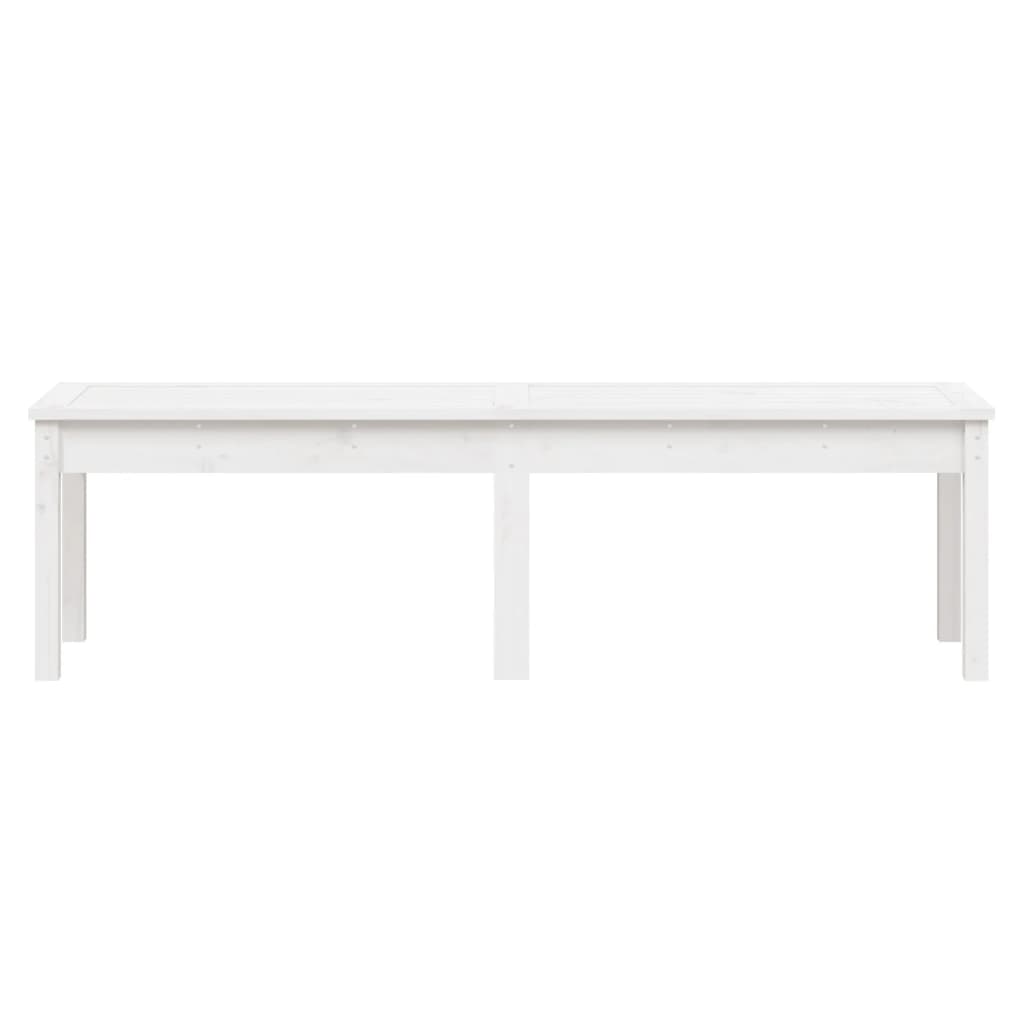 vidaXL Bancă grădină 2 locuri, alb, 159,5x44x45 cm, lemn masiv de pin vidaXL Bancă grădină 2 locuri, alb, 159,5x44x45 cm, lemn masiv de pin