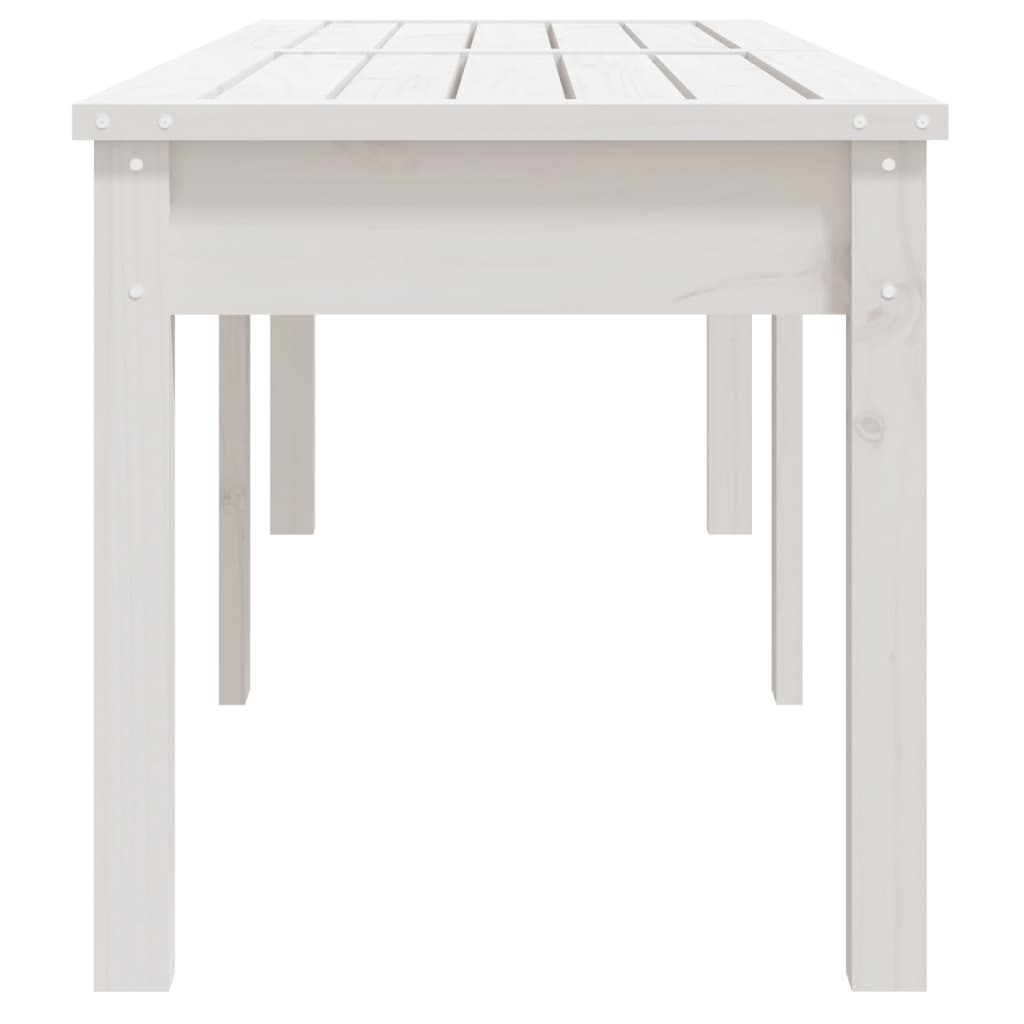 vidaXL Bancă grădină 2 locuri, alb, 159,5x44x45 cm, lemn masiv de pin vidaXL Bancă grădină 2 locuri, alb, 159,5x44x45 cm, lemn masiv de pin