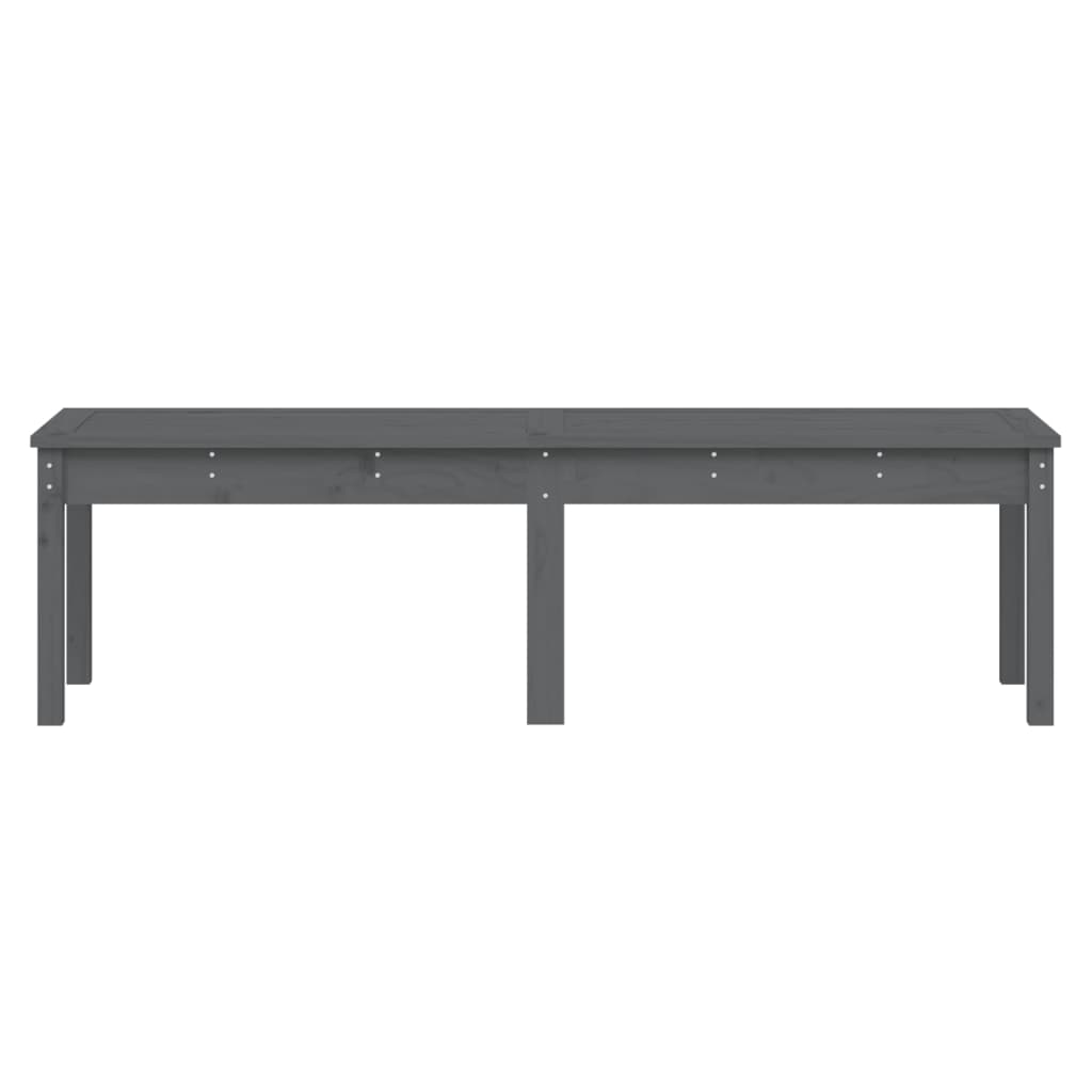 vidaXL Bancă grădină 2 locuri, gri, 159,5x44x45 cm, lemn masiv de pin