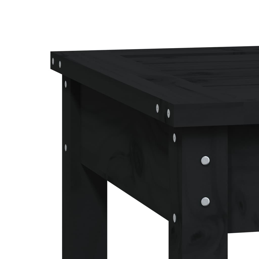 vidaXL Bancă grădină 2 locuri, negru, 159,5x44x45cm, lemn masiv de pin