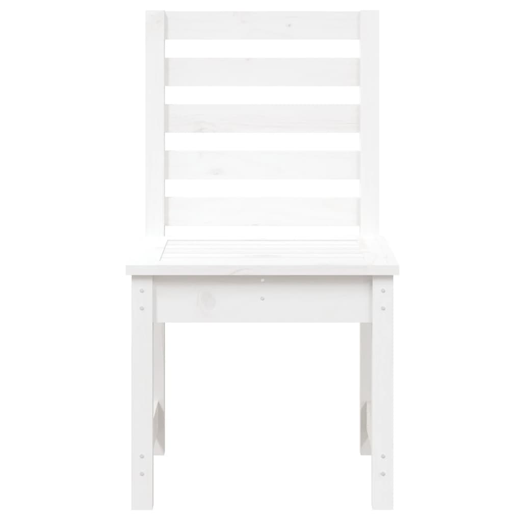 vidaXL Scaune de grădină, 2 buc., alb, 50x48x91,5 cm, lemn masiv pin