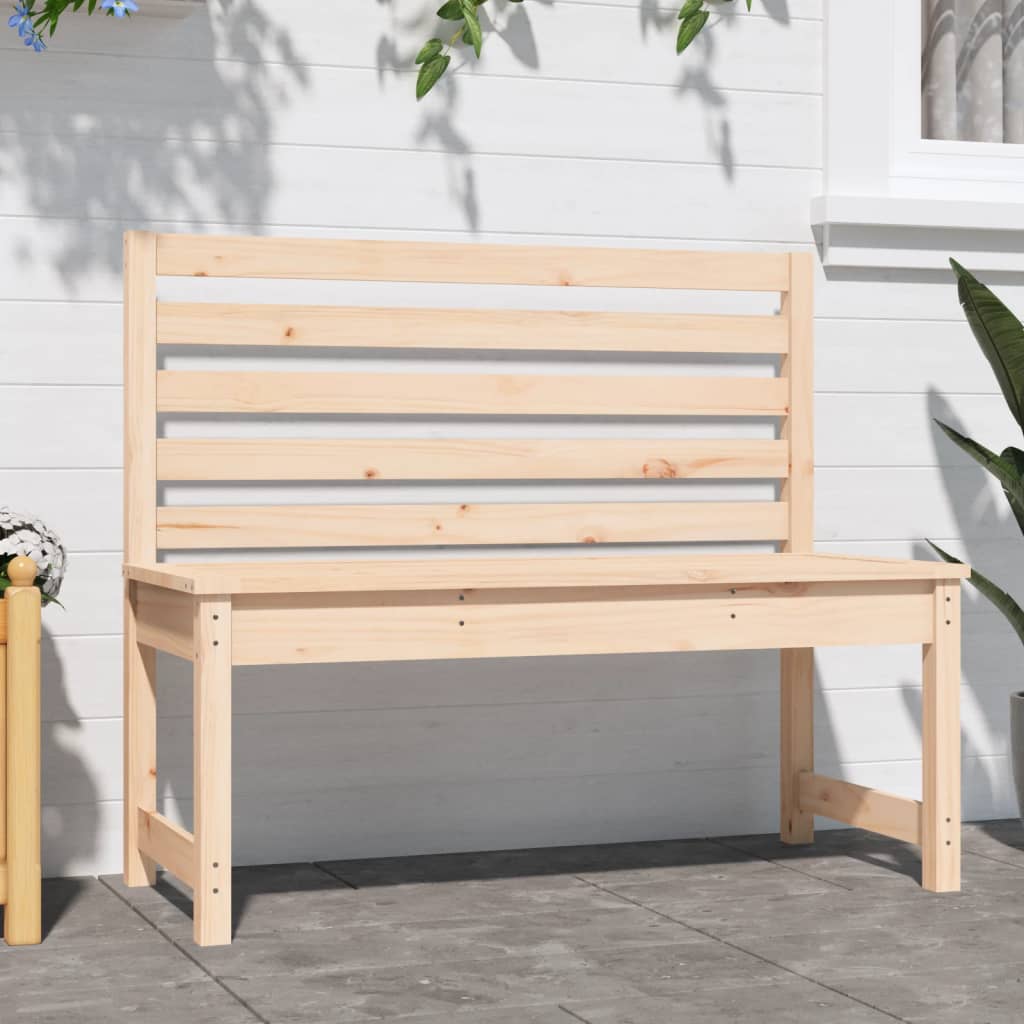 vidaXL Bancă de grădină, 109 cm, lemn masiv de pin vidaXL Bancă de grădină, 109 cm, lemn masiv de pin
