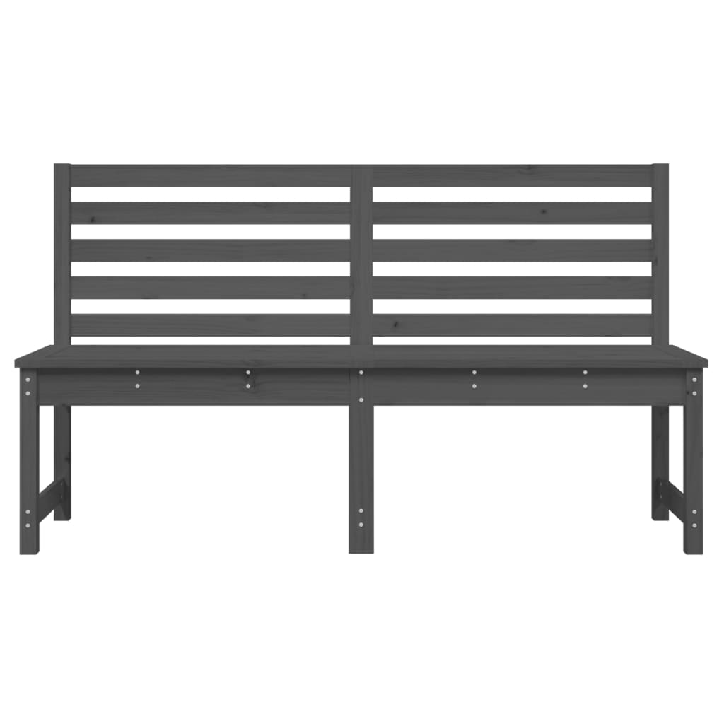 vidaXL Bancă de grădină, gri, 157,5 cm, lemn masiv de pin