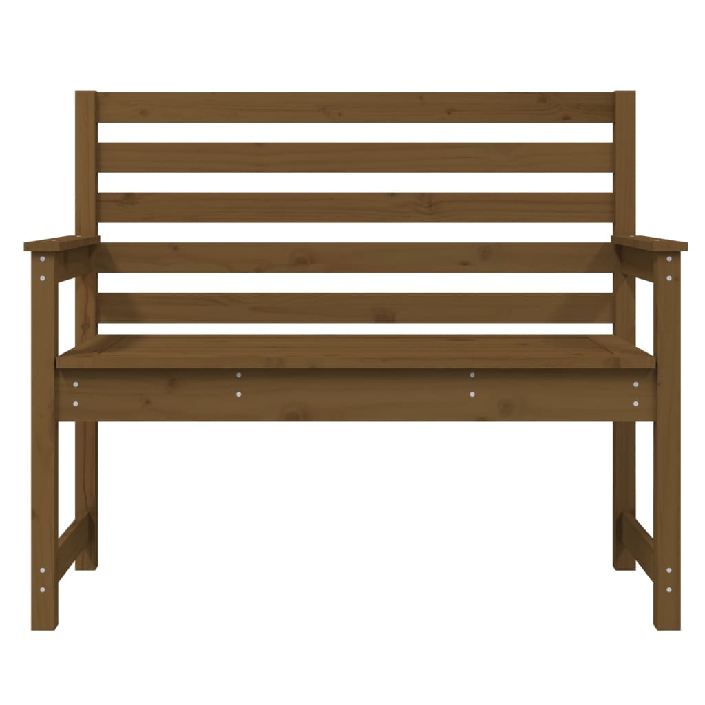 vidaXL Bancă de grădină, maro miere, 109x48x91,5 cm, lemn masiv de pin