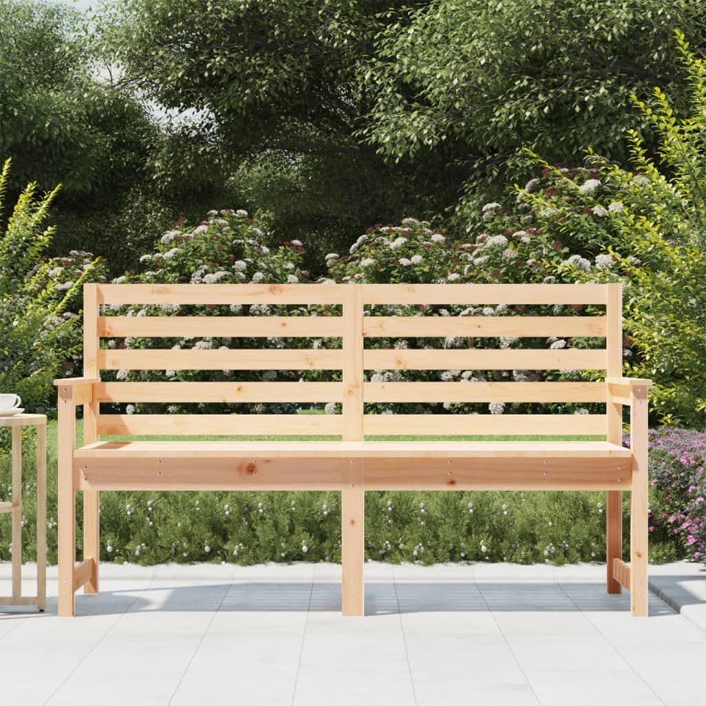 vidaXL Bancă de grădină, 159,5x48x91,5 cm, lemn masiv de pin vidaXL Bancă de grădină, 159,5x48x91,5 cm, lemn masiv de pin