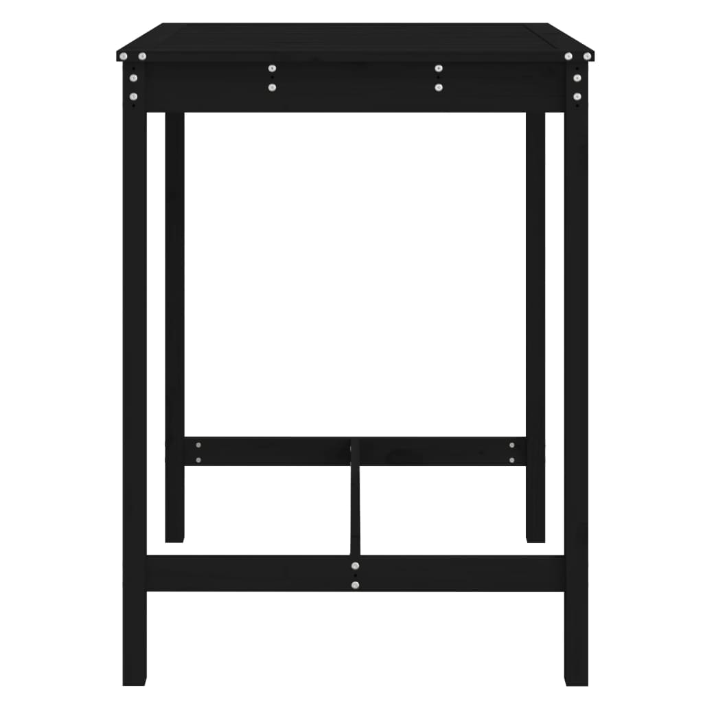 vidaXL Măsuță de grădină, negru, 82,5x82,5x110 cm, lemn masiv de pin vidaXL Măsuță de grădină, negru, 82,5x82,5x110 cm, lemn masiv de pin
