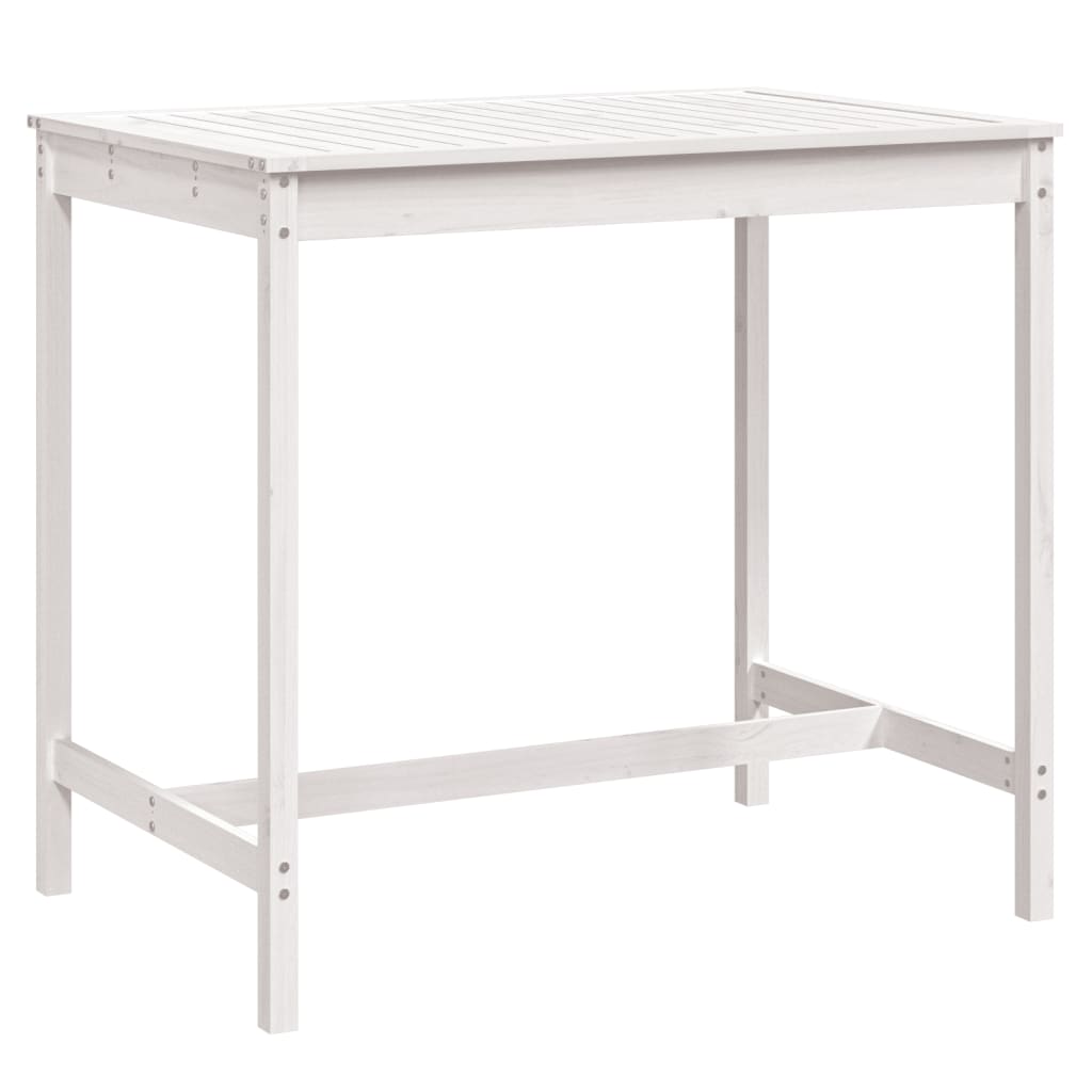 vidaXL Măsuță de grădină, alb, 121x82,5x110 cm, lemn masiv de pin vidaXL Măsuță de grădină, alb, 121x82,5x110 cm, lemn masiv de pin