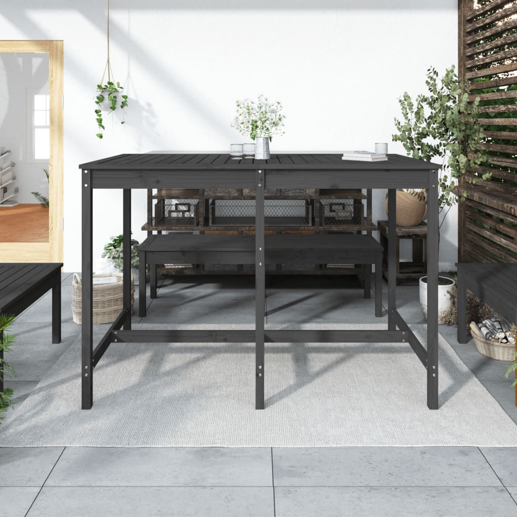 vidaXL Masă de grădină, gri, 159,5x82,5x110 cm, lemn masiv de pin vidaXL Masă de grădină, gri, 159,5x82,5x110 cm, lemn masiv de pin