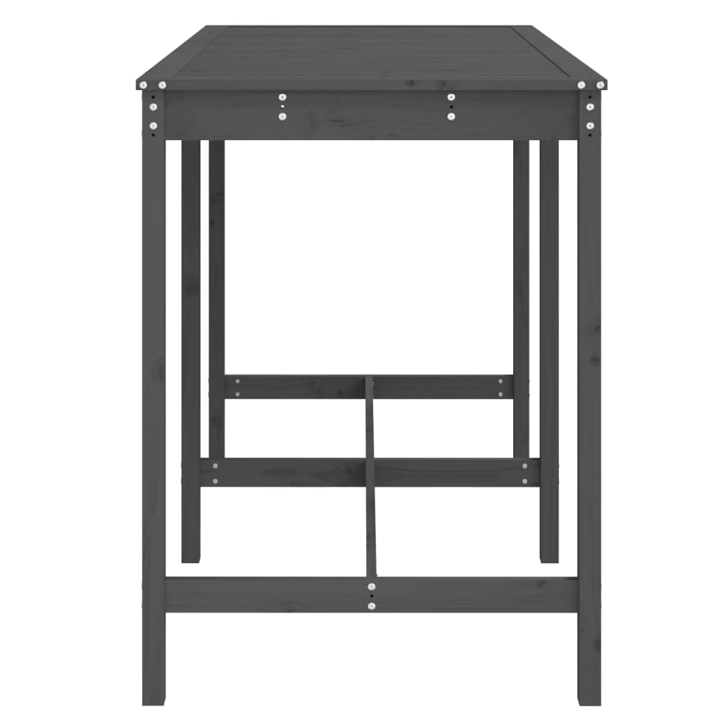 vidaXL Masă de grădină, gri, 159,5x82,5x110 cm, lemn masiv de pin vidaXL Masă de grădină, gri, 159,5x82,5x110 cm, lemn masiv de pin