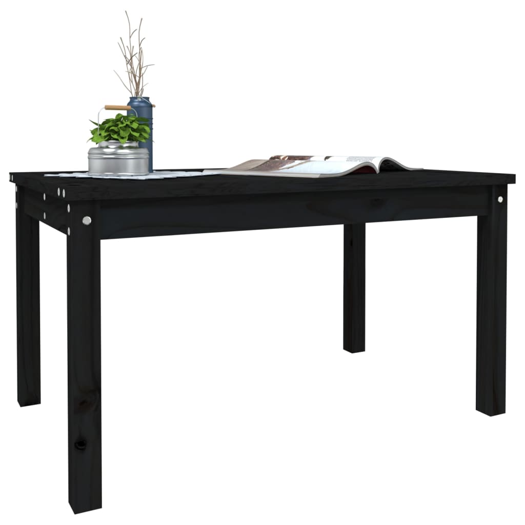 vidaXL Măsuță de grădină, negru, 82,5x50,5x45 cm, lemn masiv de pin vidaXL Măsuță de grădină, negru, 82,5x50,5x45 cm, lemn masiv de pin