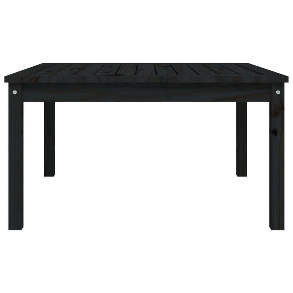 vidaXL Măsuță de grădină, negru, 82,5x82,5x45 cm, lemn masiv de pin vidaXL Măsuță de grădină, negru, 82,5x82,5x45 cm, lemn masiv de pin
