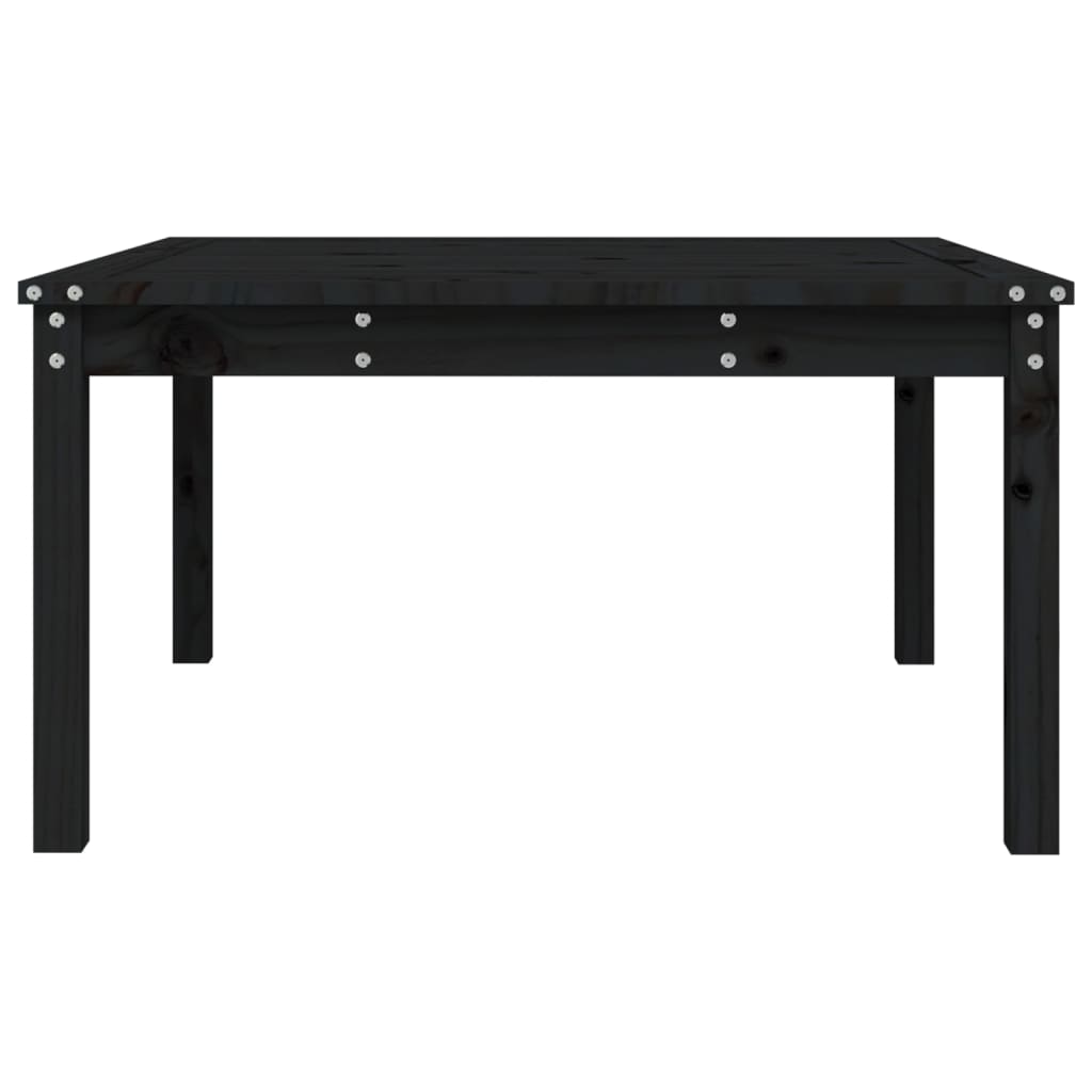 vidaXL Măsuță de grădină, negru, 82,5x82,5x45 cm, lemn masiv de pin vidaXL Măsuță de grădină, negru, 82,5x82,5x45 cm, lemn masiv de pin