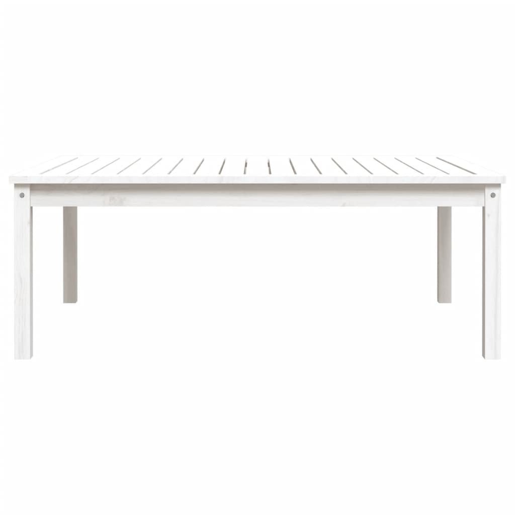vidaXL Măsuță de grădină, alb, 121x82,5x45 cm, lemn masiv de pin