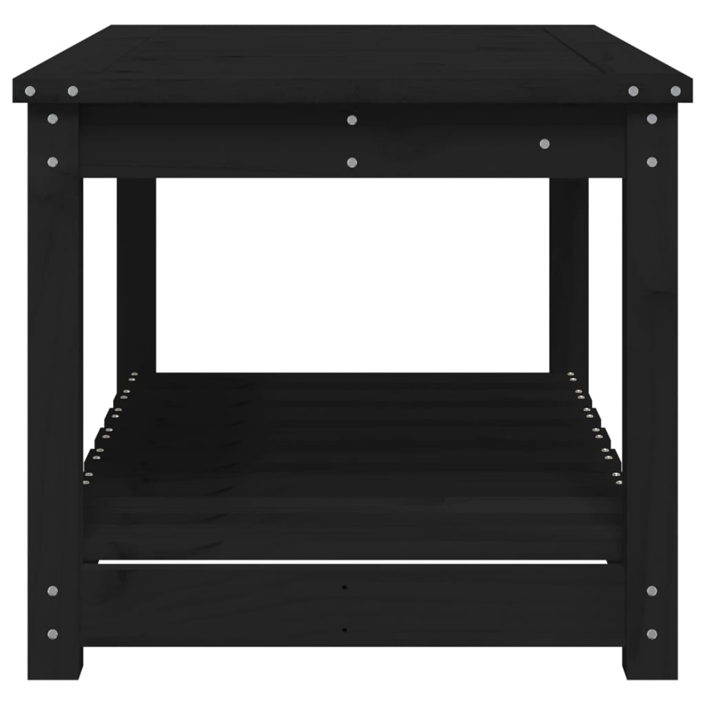 vidaXL Măsuță de grădină, negru, 82,5x50,5x45 cm, lemn masiv de pin vidaXL Măsuță de grădină, negru, 82,5x50,5x45 cm, lemn masiv de pin