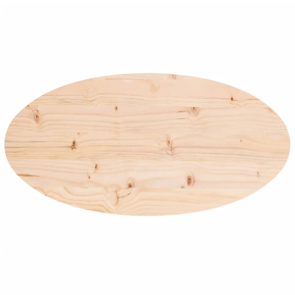 vidaXL Blat de masă, 60x30x2,5 cm, lemn masiv de pin, oval