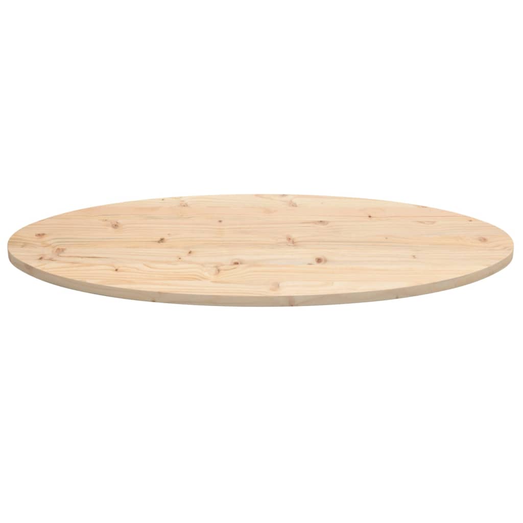 vidaXL Blat de masă, 90x45x2,5 cm, lemn masiv de pin, oval