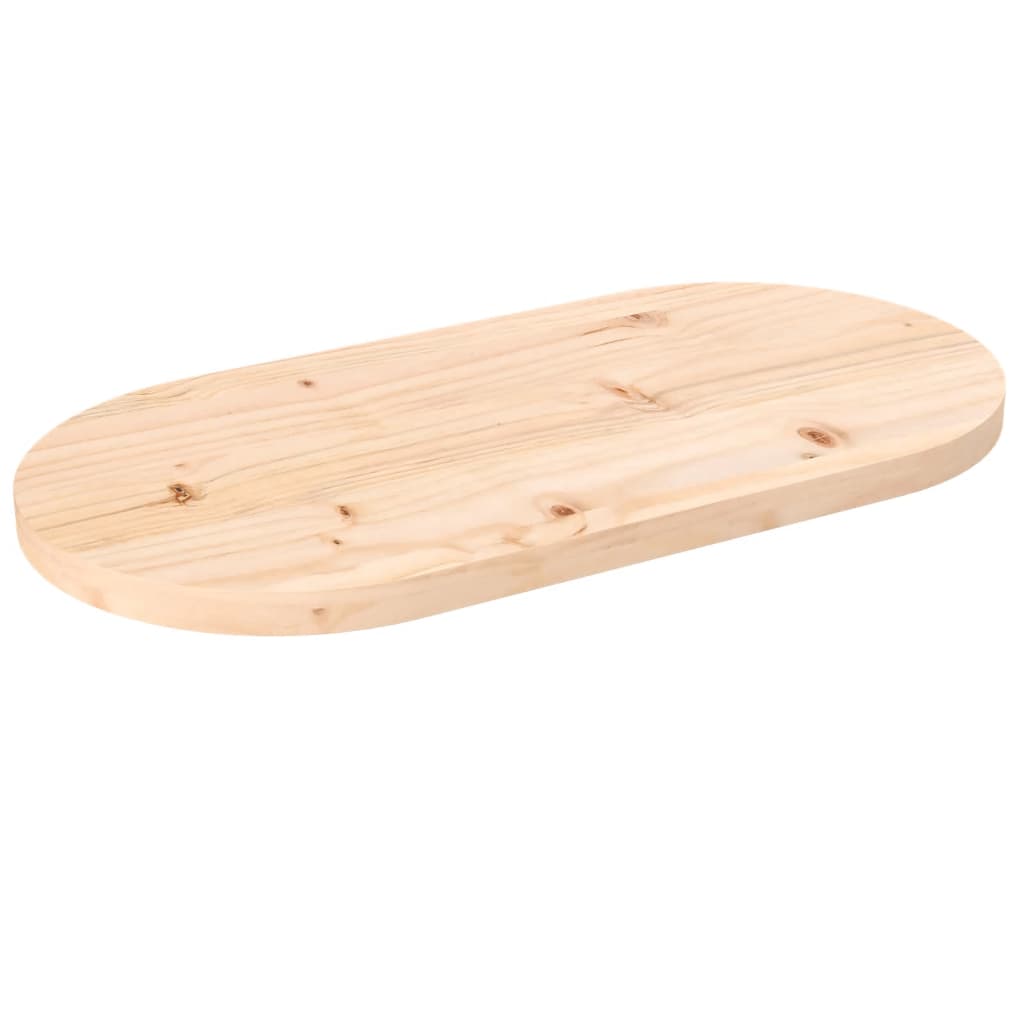 vidaXL Blat de masă, 60x30x2,5 cm, lemn masiv de pin, oval