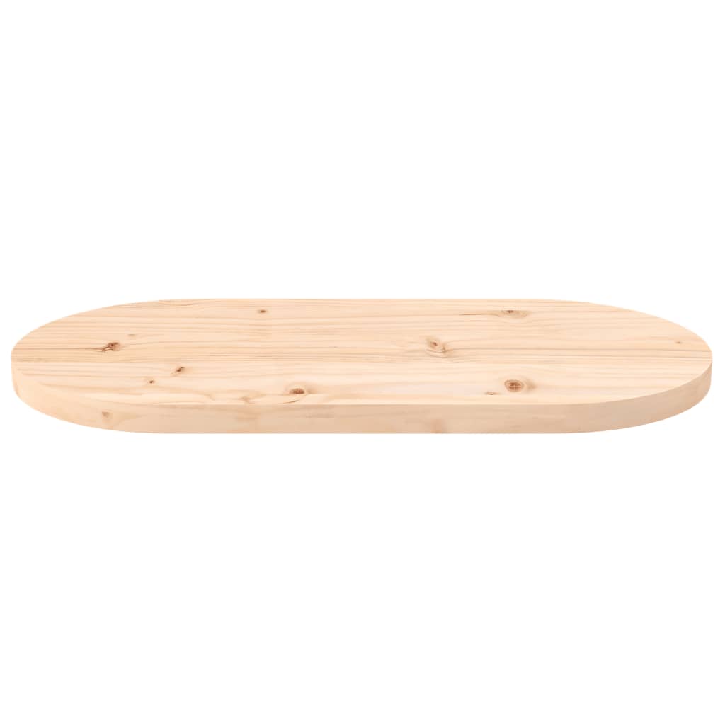 vidaXL Blat de masă, 80x40x2,5 cm, lemn masiv de pin, oval