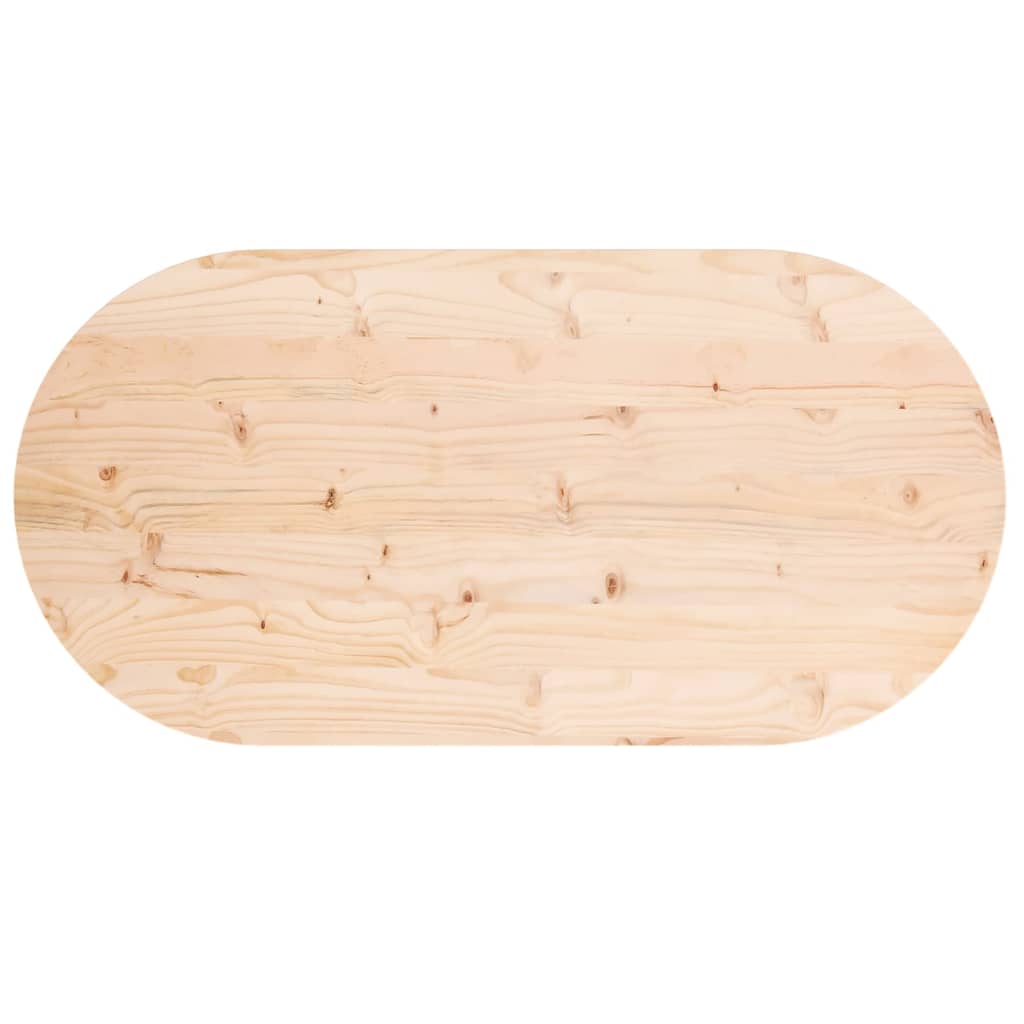 vidaXL Blat de masă, 90x45x2,5 cm, lemn masiv de pin, oval vidaXL Blat de masă, 90x45x2,5 cm, lemn masiv de pin, oval