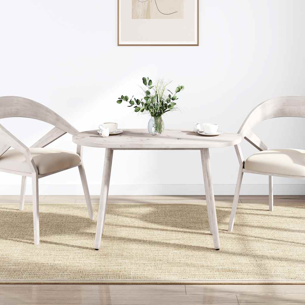 vidaXL Blat de masă, alb, 110x55x2,5 cm, lemn masiv de pin, oval