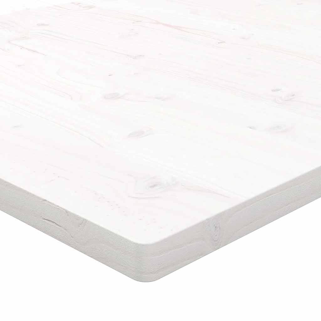 vidaXL Blat de masă alb 80x40x2,5 cm lemn masiv de pin dreptunghiular vidaXL Blat de masă alb 80x40x2,5 cm lemn masiv de pin dreptunghiular