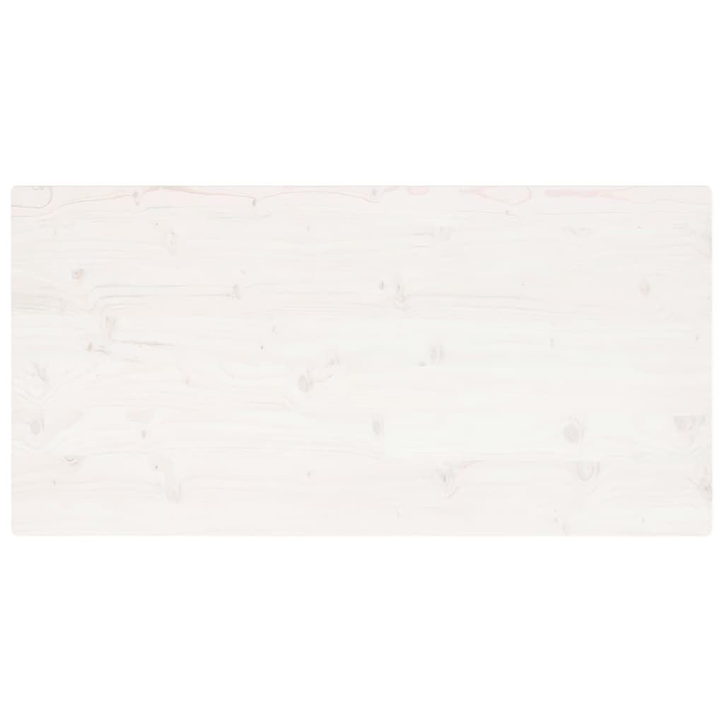 vidaXL Blat de masă alb 100x50x2,5 cm lemn masiv de pin dreptunghiular vidaXL Blat de masă alb 100x50x2,5 cm lemn masiv de pin dreptunghiular