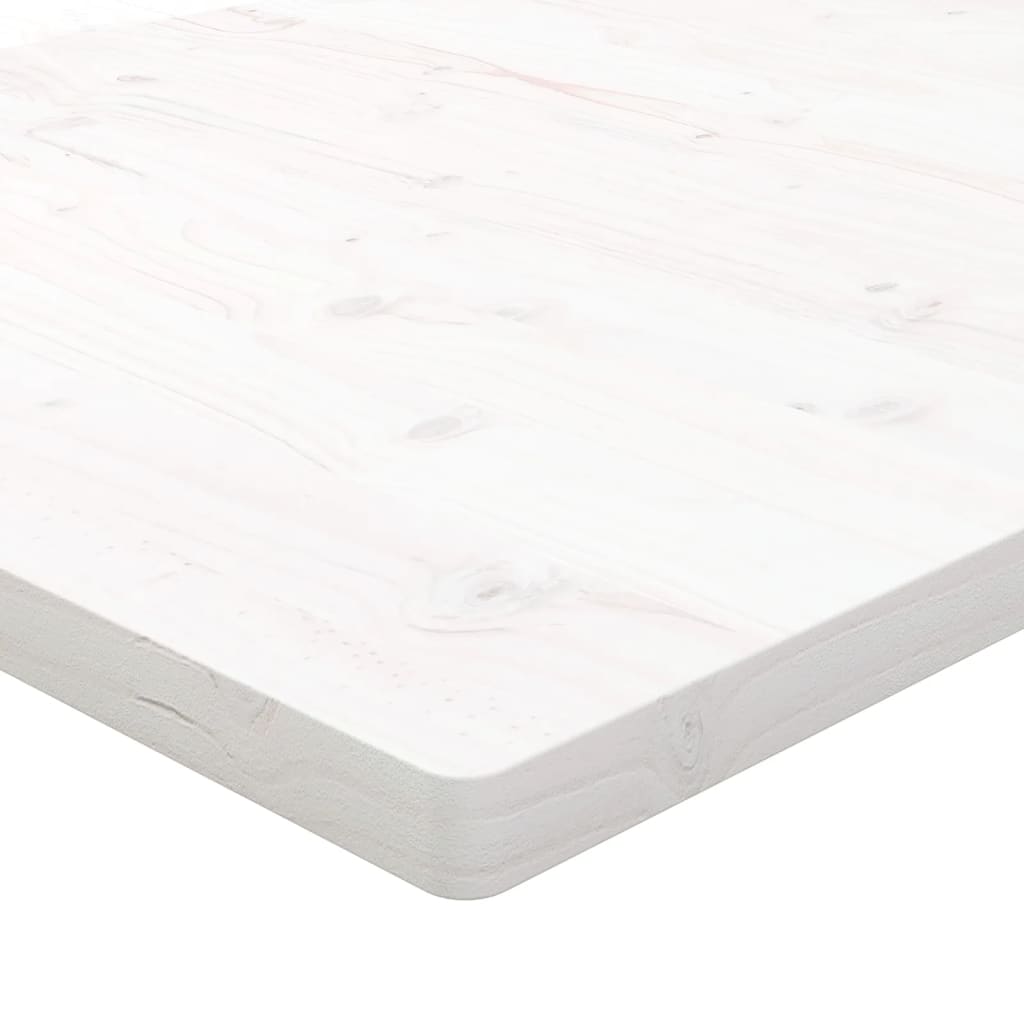 vidaXL Blat de masă alb 100x50x2,5 cm lemn masiv de pin dreptunghiular vidaXL Blat de masă alb 100x50x2,5 cm lemn masiv de pin dreptunghiular