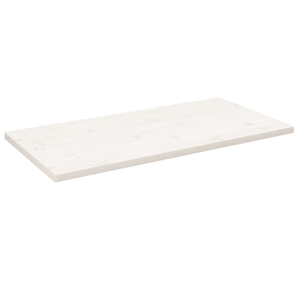 vidaXL Blat de masă alb 100x50x2,5 cm lemn masiv de pin dreptunghiular vidaXL Blat de masă alb 100x50x2,5 cm lemn masiv de pin dreptunghiular