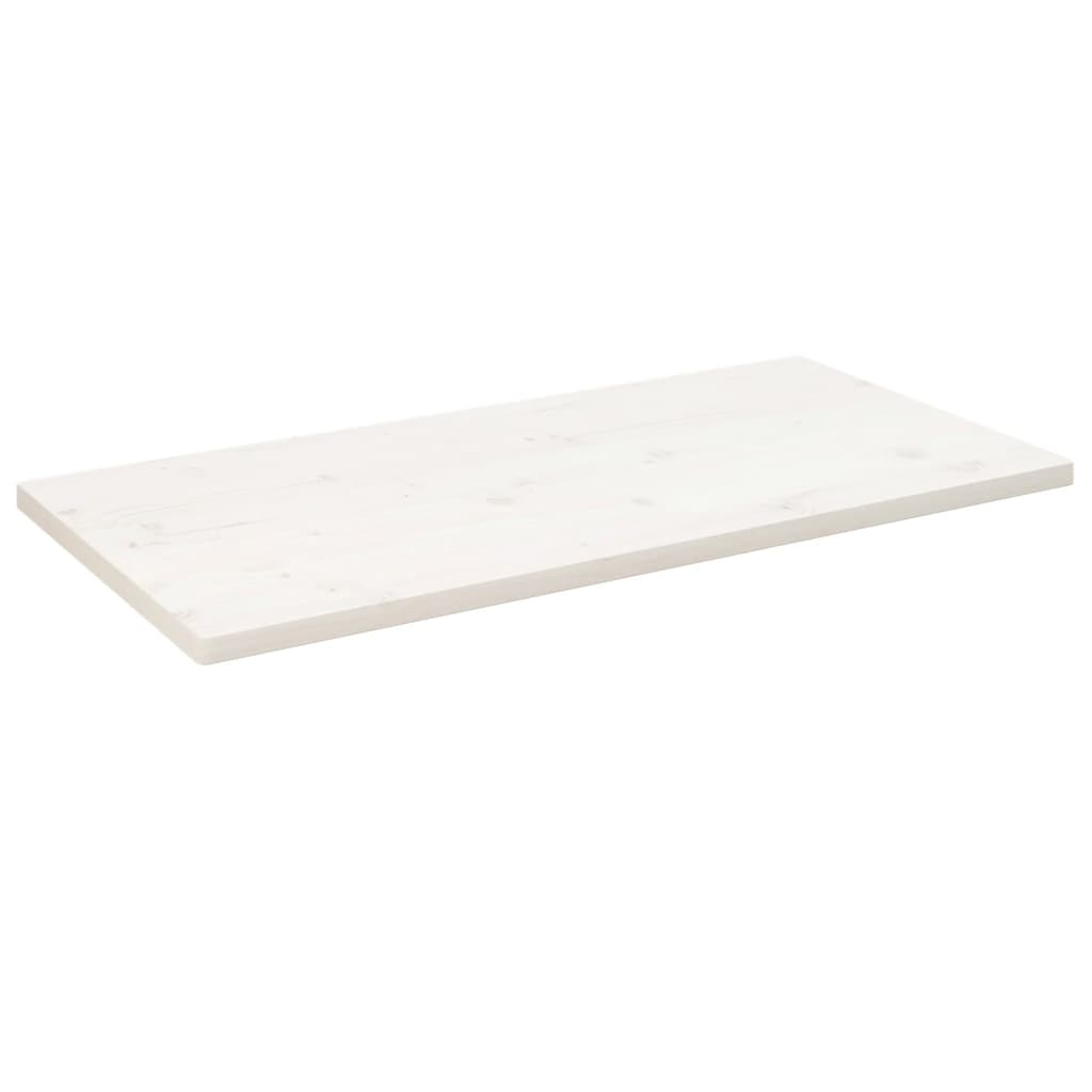 vidaXL Blat de masă alb 100x60x2,5 cm lemn masiv de pin dreptunghiular vidaXL Blat de masă alb 100x60x2,5 cm lemn masiv de pin dreptunghiular