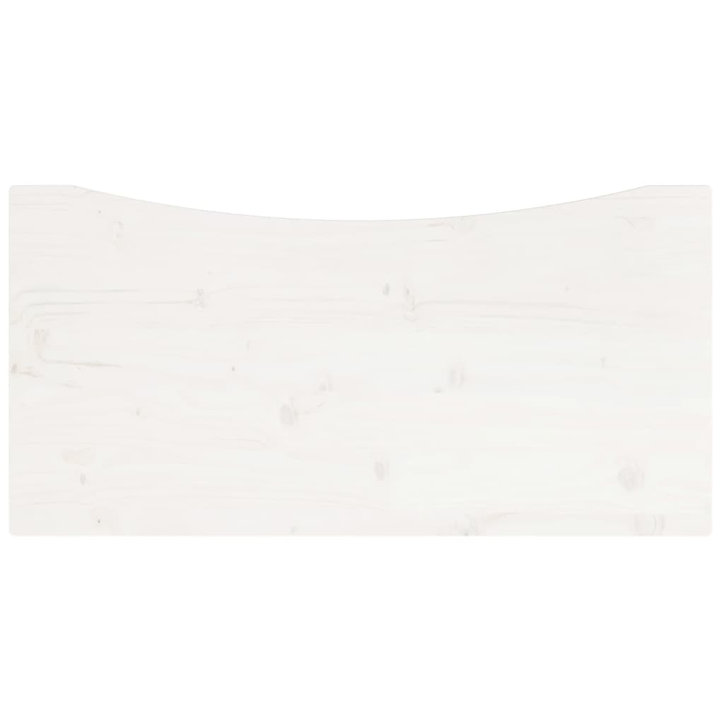 vidaXL Blat de birou, alb, 80x40x2,5 cm, lemn masiv de pin vidaXL Blat de birou, alb, 80x40x2,5 cm, lemn masiv de pin