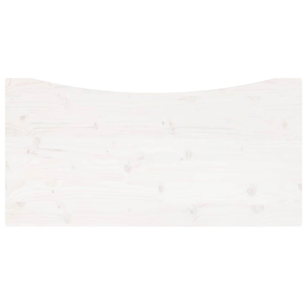vidaXL Blat de birou, alb, 100x50x2,5 cm, lemn masiv de pin vidaXL Blat de birou, alb, 100x50x2,5 cm, lemn masiv de pin