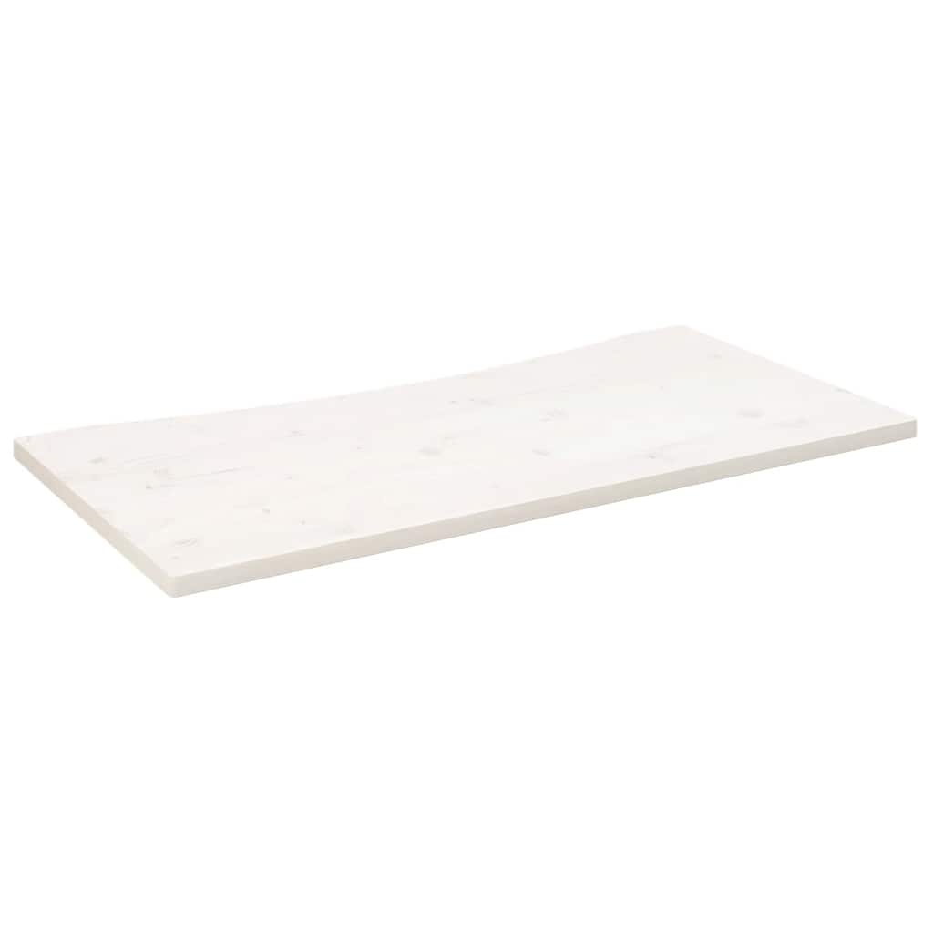 vidaXL Blat de birou, alb, 110x55x2,5 cm, lemn masiv de pin vidaXL Blat de birou, alb, 110x55x2,5 cm, lemn masiv de pin