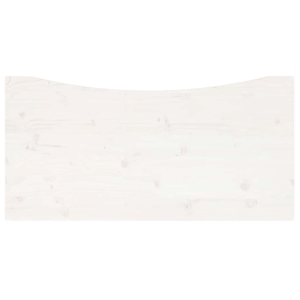 vidaXL Blat de birou, alb, 110x55x2,5 cm, lemn masiv de pin vidaXL Blat de birou, alb, 110x55x2,5 cm, lemn masiv de pin