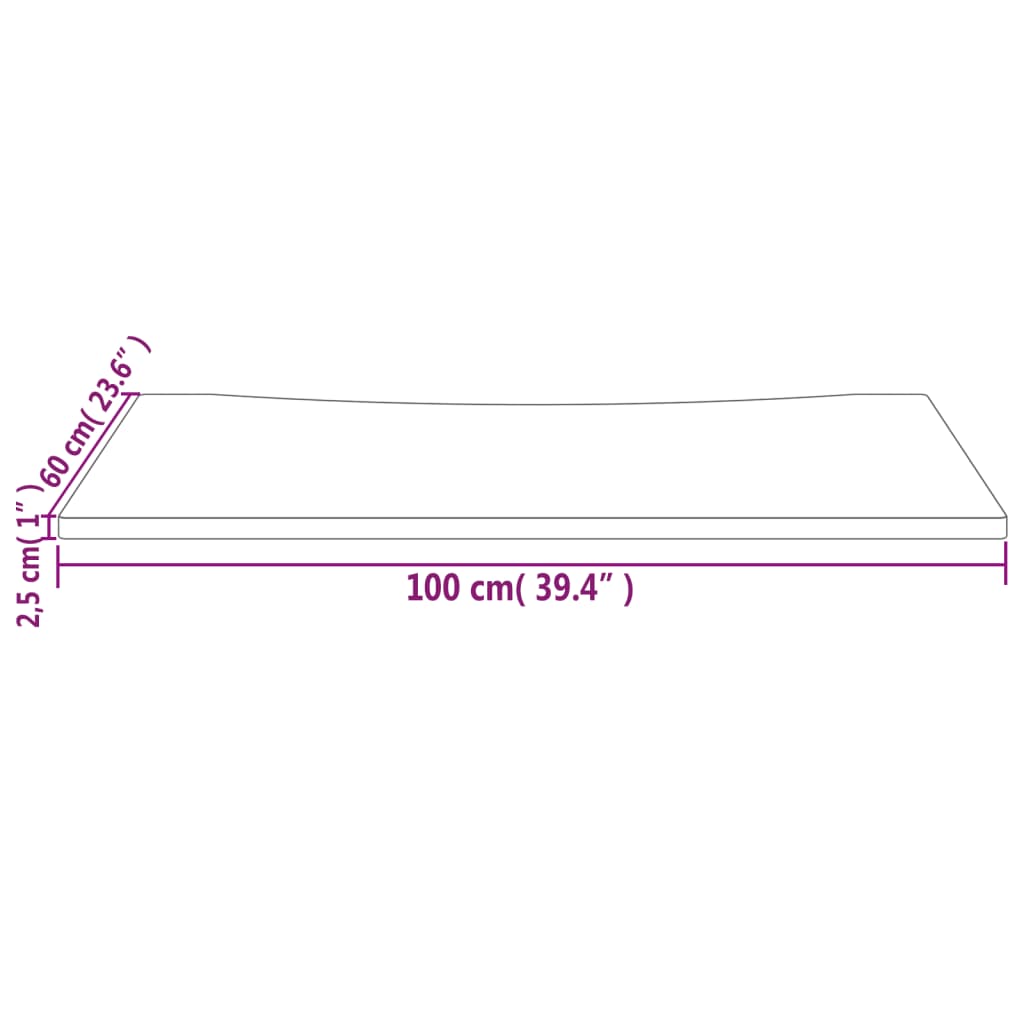 vidaXL Blat de birou, 100x60x2,5 cm, lemn masiv de pin vidaXL Blat de birou, 100x60x2,5 cm, lemn masiv de pin