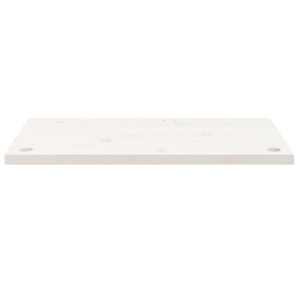 vidaXL Blat de birou, alb, 80x40x2,5 cm, lemn masiv de pin vidaXL Blat de birou, alb, 80x40x2,5 cm, lemn masiv de pin
