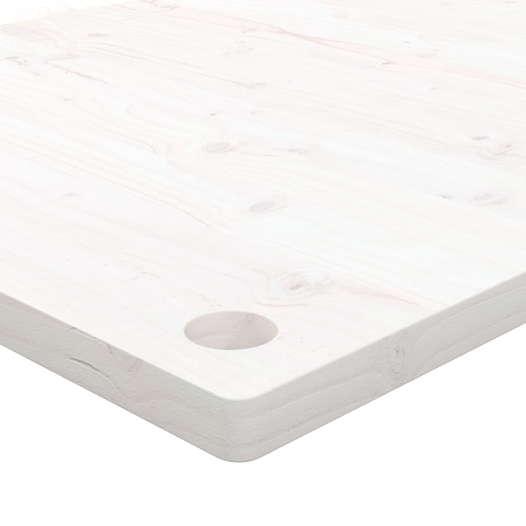 vidaXL Blat de birou, alb, 100x60x2,5 cm, lemn masiv de pin vidaXL Blat de birou, alb, 100x60x2,5 cm, lemn masiv de pin