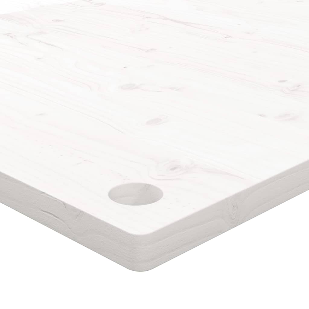 vidaXL Blat de birou, alb, 110x60x2,5 cm, lemn masiv de pin vidaXL Blat de birou, alb, 110x60x2,5 cm, lemn masiv de pin