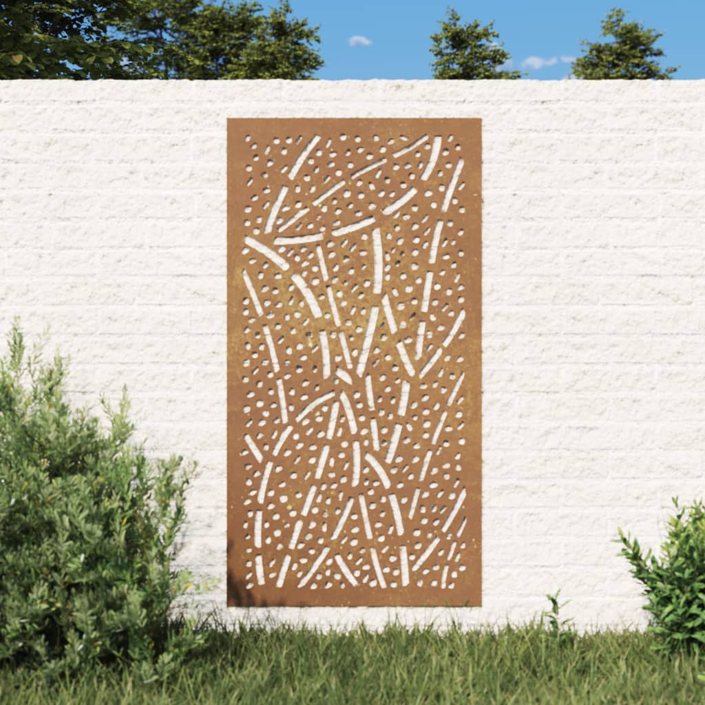 vidaXL Decor perete de grădină 105x55 cm design frunze oțel Corten vidaXL Decor perete de grădină 105x55 cm design frunze oțel Corten