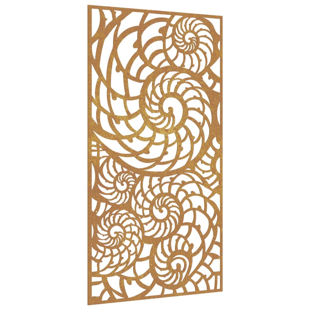 vidaXL Decor perete de grădină 105x55 cm design scoici oțel Corten vidaXL Decor perete de grădină 105x55 cm design scoici oțel Corten