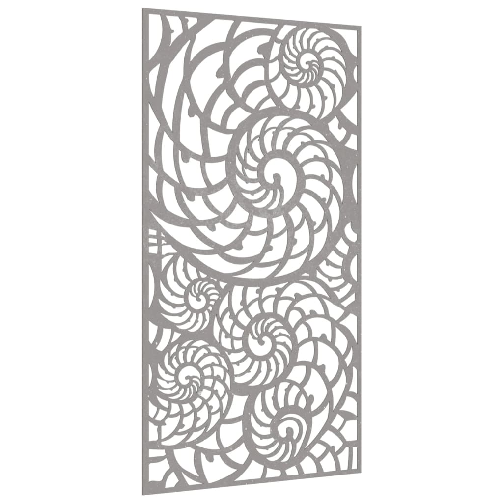 vidaXL Decor perete de grădină 105x55 cm design scoici oțel Corten vidaXL Decor perete de grădină 105x55 cm design scoici oțel Corten