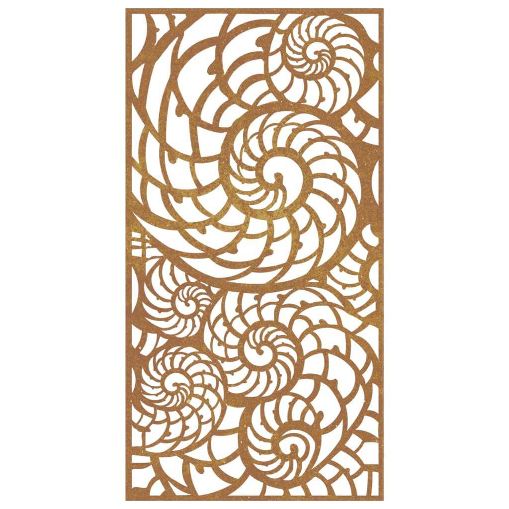 vidaXL Decor perete de grădină 105x55 cm design scoici oțel Corten vidaXL Decor perete de grădină 105x55 cm design scoici oțel Corten